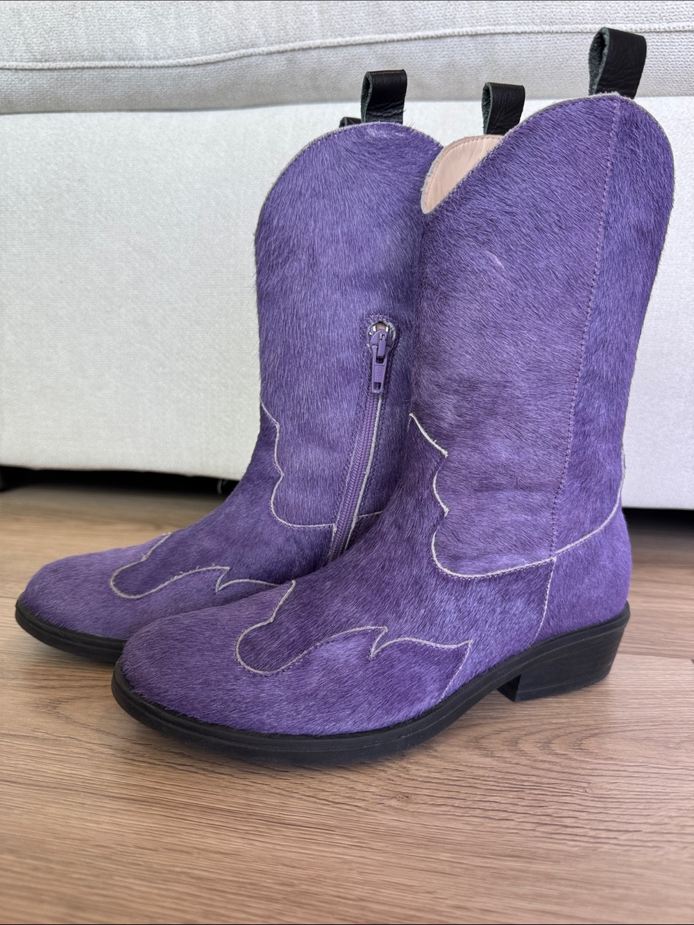 Kids Purple Western Boots